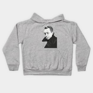 Portrait of Albert camus Kids Hoodie